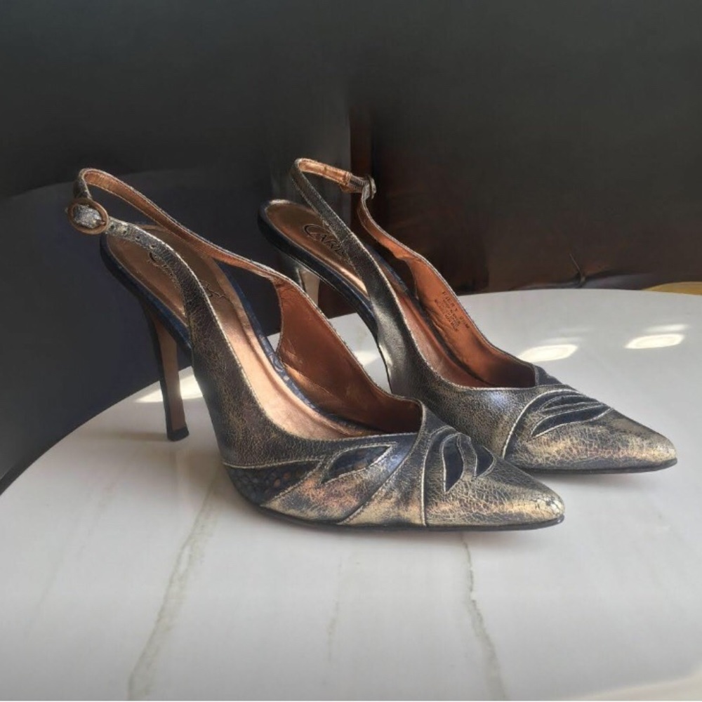 Womens Sexy Date Night Metallic Shoes Size 9.5